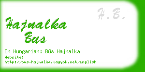 hajnalka bus business card